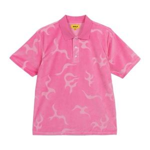 GOLF Pink Velor flame polo